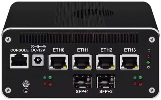 Firewall Appliance Mini PC, Intel i5-1240P Quad Core 10G*2 4xIntel I226 2.5G Soft Routing,1*USB3.2,2*DDR5 4800(Compatible with 5200/5600MHz) M.2 Nvme (NO RAM NO SSD) (NO RAM NO SSD)
