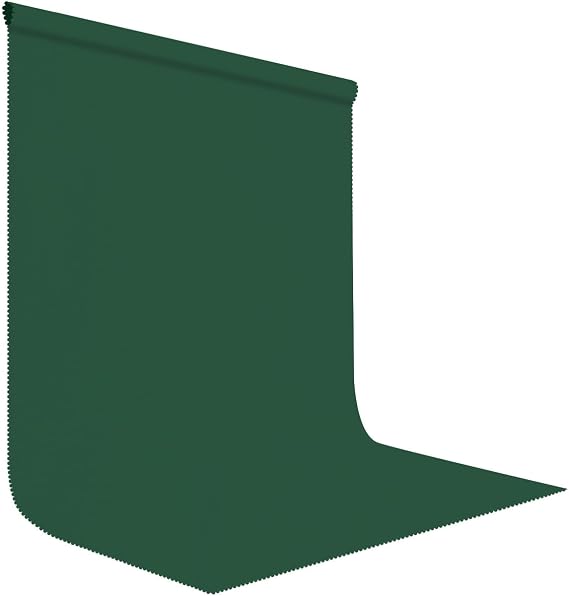 Dark Green Screen Backdrop 5x7FT for Streaming, Zoom, Photo Studio, Collapsible High Density Fabric