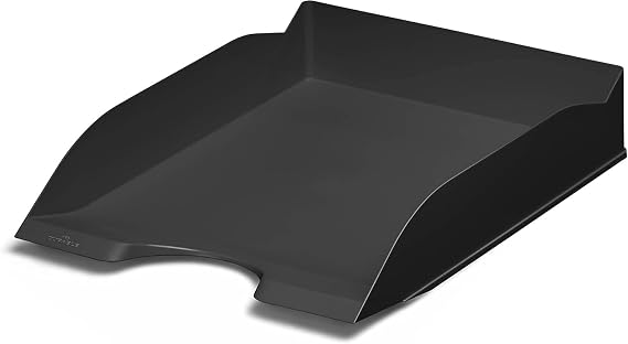 Durable Eco-Friendly Stackable Letter Trays A4, Pack of 6, Black