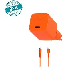 Ttec Special COLLECTION SmartCharger Pro GAN 20W PD Seyahat Hızlı Şarj Aleti + USB-C - USB-C 3A Kablo 1.2m 2SCG20CN (3 yıl garantili) (Neon Turuncu)