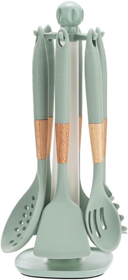 Kitchen Tool Set, Silicone Spatula, Cooking Set, Kitchen Utensil Set, Kitchen Utensils, Heat-Resistant, Durable, Antibacterial, Scratch-Resistant, Dishwasher Safe, Cooking Utensils with Storage Stand