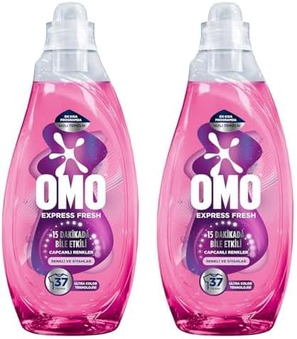 OMO Express Fresh Capcanlı Renkler Renkli ve Siyahlar Sıvı Çamaşır Deterjanı 1480 ml 2li paket