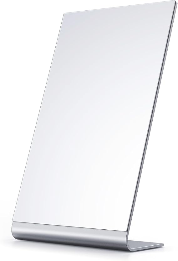 NEZZOE Frameless Makeup Mirror, Minimalist Dressing Table Mirror, 30x18cm