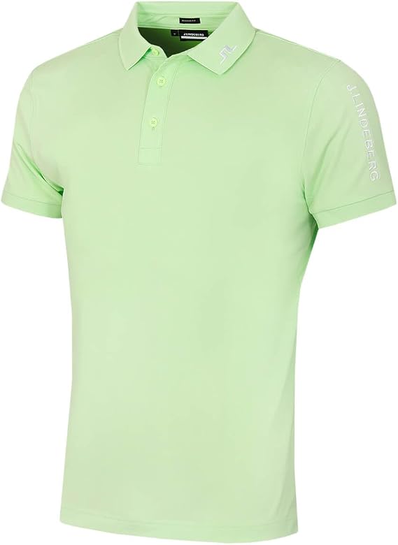 J.Lindeberg Mens Tour Tech Regular Fit Stretch Golf Polo Shirt