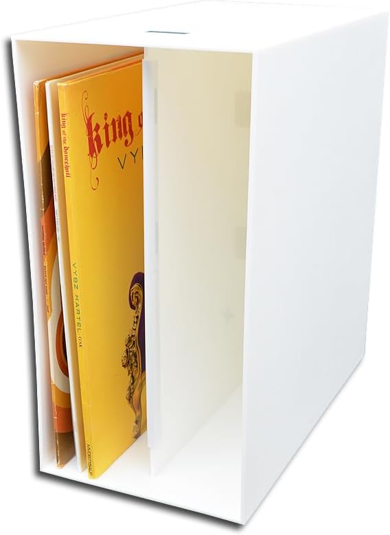 Protected LP Record Plastic Box White