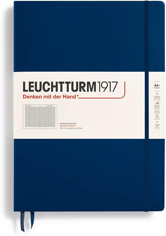 Leuchtturm1917 Master Classic Notebook (A4+) Hardcover 233 Numbered Pages navy