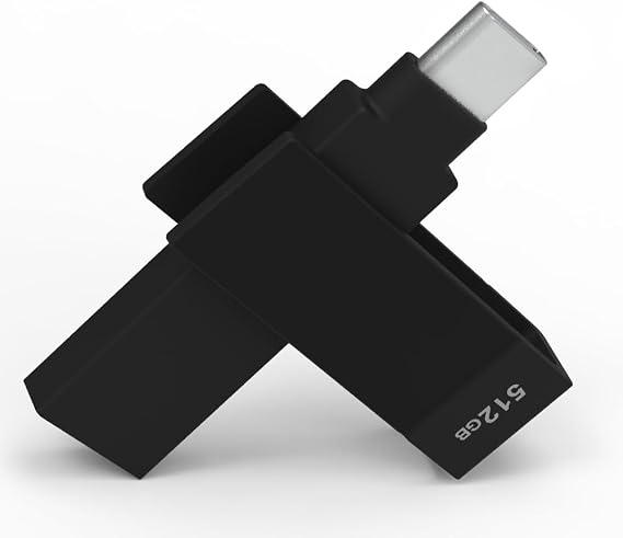 Apple MFi Certified 512GB Black 2 in 1 USB Type A & C, iXflash Backup Flash Drive for iPhone, iPad & Computer, Photo Stick for iPhone External iPhone Flash Drive Storage