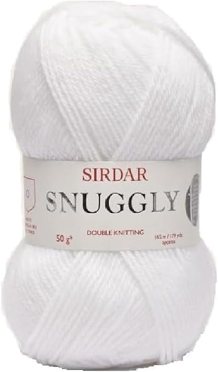 Sirdar Snuggly DK Double Knitting, White (251), 50g