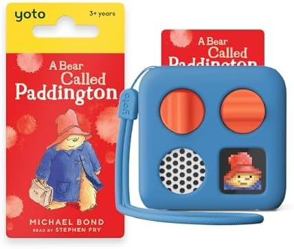 YOTO Mini Bundle + A Bear Called Paddington + Blue Bird Adventure Jacket - Kids Screen-Free Bluetooth Audio Player, All-in-1 Travel Device for Stories Music Podcasts Radio White Noise