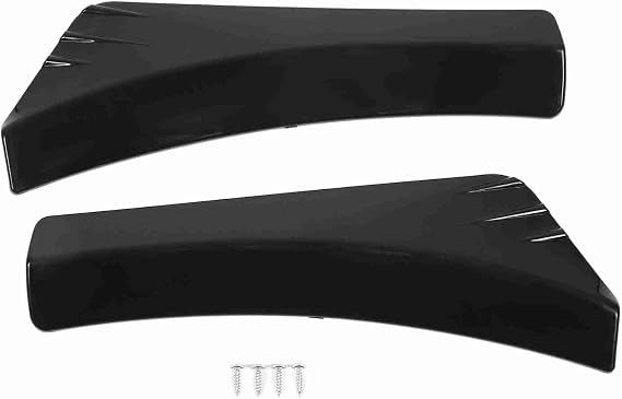 2Pcs Front Bumper Lip Angle Protector, Universal Car Front Lip Splitter, Durable High Temperature Resistance ABS Lip Spoiler with Screws for Seat A4 Accord (Bright Black)