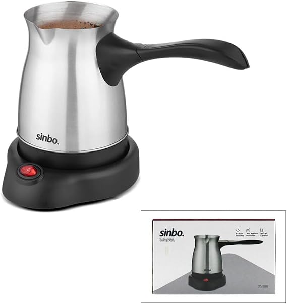 Çelİk Elektrİklİ Cezve TÜrk Kahve Makİnesİ - 6fİncan=500ml 360° Kablosuz Kullanim Katlanir Kulp 600w Scm-9039