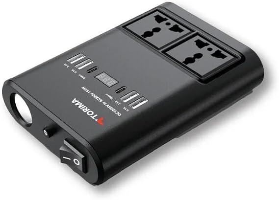 MODDESTORE 12V Araç İnvertörü 150W 220V Priz Çevirici USB ve Type-C Çevirici G25