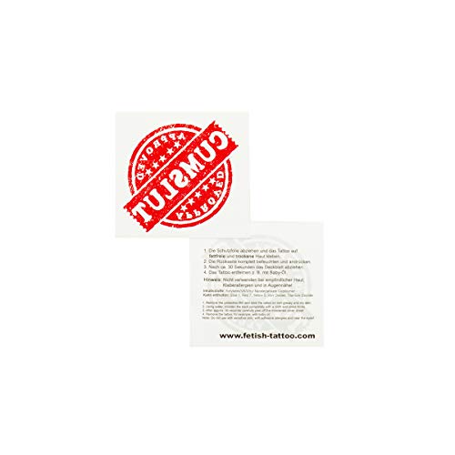 10 x Approved Cumslut - Stamp Badges in Red - Sexy Kinky Fetish Tattoo 10