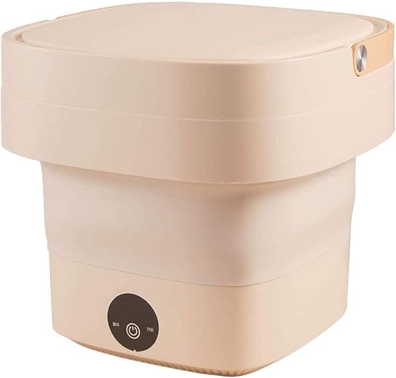 Mini Portable Folding Washing Machine, 4.5L Portable Automatic Washer with Drain Basket,Mini Washer and Dryer Combo, with Drain Basket for Underwear, Socks, Baby Clothes, Travel, Camping, RV, Dorm