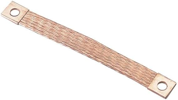 Flexible Earth Copper Braid Bond Straps - 400 x 25 x 3.5mm (25)