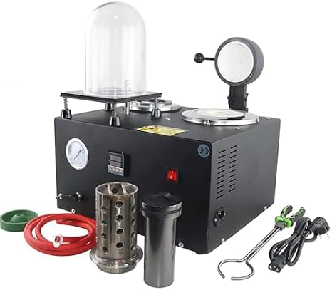Vacuum Casting Machine - Digital Investment Casting Furnace up to 2100°F, Melting Kit with Graphite Crucible for Lost Wax & Scrap Metal