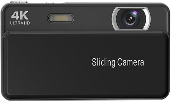Digital Camera Video Camera, M15 Sliding Digital Camera CCD Campus Camera For Students, Photo And Video Recording, Student Mirrorless Camera Present(Black)