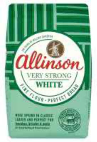 Allinson White Very Strong Bread Flour 1.5kg Case of 8 (Wholesale Grocery Item)