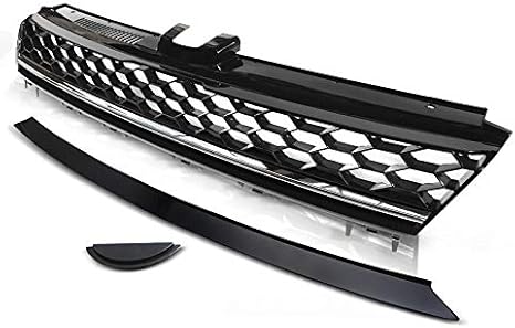 Front Grill compatible with Volkswagen Golf 7 Hatchback Variant Front Central Grill Sport GV-247 Grille Sport Black Chrome