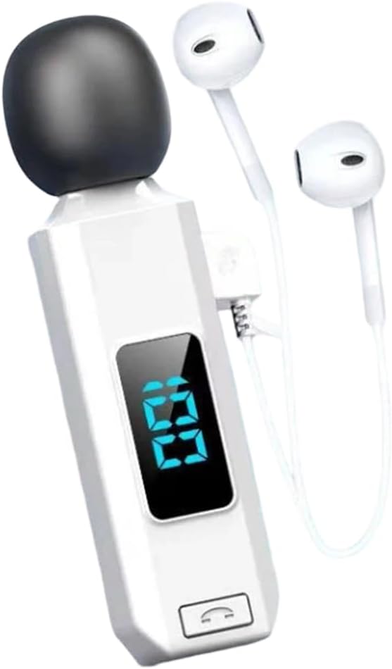 Wireless HiFi Stereo Earphones Headsets Bluetooth 5.5 with Collar-Clip Microphone Earbuds Calling Noise Canceling
