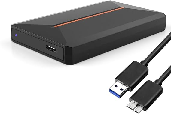 CTRLZS Mobile Hard Disk Box USB3.0 SATA2.5 Inch Notebook Tape External External Hard Disk for/Os/Linux Black Easy to Use