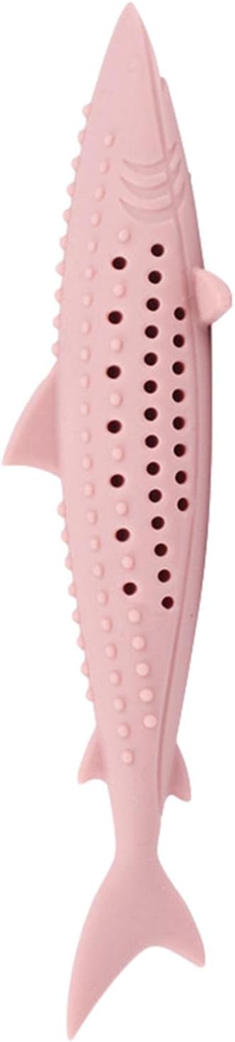 Silicone Fish Cat Chewing Toys, Catnip Pet Teeth Cleaning Toy Cat Toothbrush Toy Interactive Toy Simulation Fish Shape Toy for Pet Cat Kitten