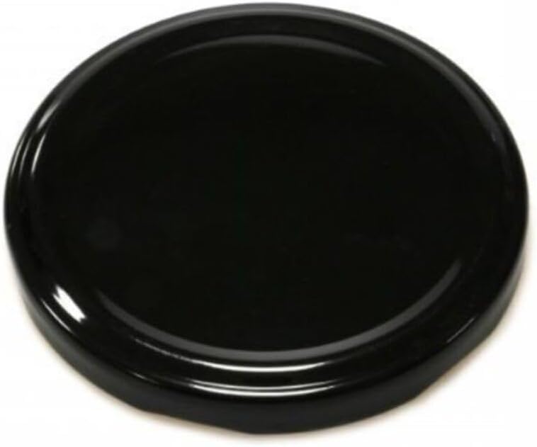 100 mm Cam Konserve Kavanoz Kapağı, 20 Adet, Siyah