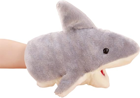 AZNABLE Puppet Doll with Moving Mouth Puppet Animal Hand Puppet Plush Toy Shark