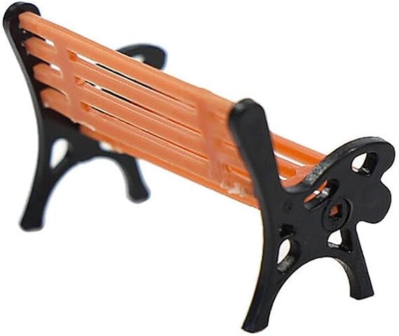 Train Bench Model, 10Pcs Model Train Platform Park Street Seat Bench Chairs Settee 1:87 HO Scale, For Miniature Model Railway Trains Scenes