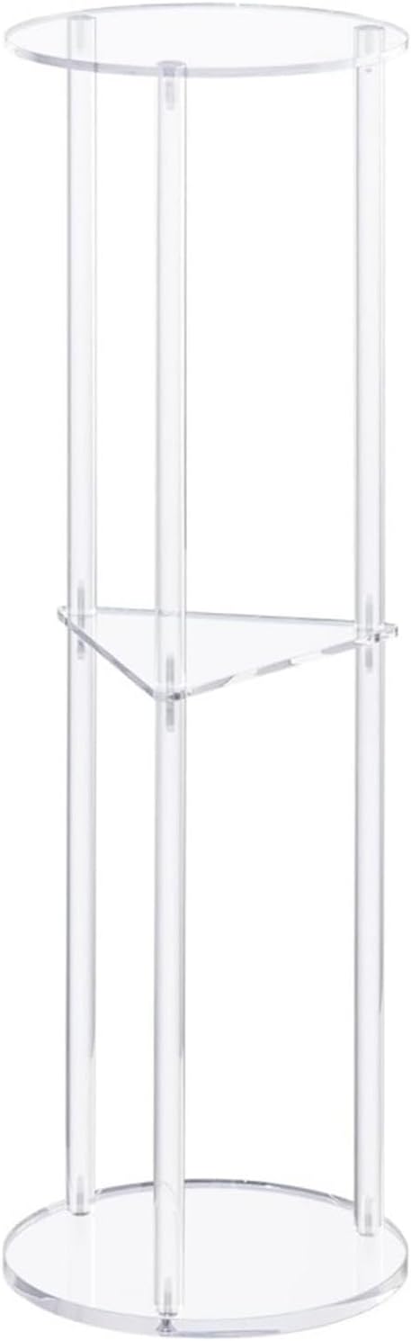 Acrylic Side Table 3-Tier Clear Corner