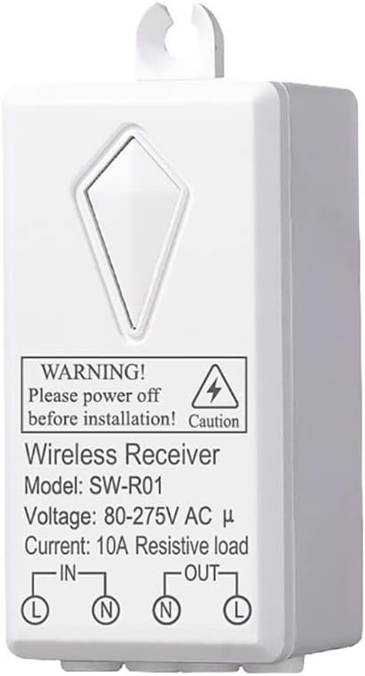 Mengshen Wireless Lights Switch Receiver, Easy to Install, M90