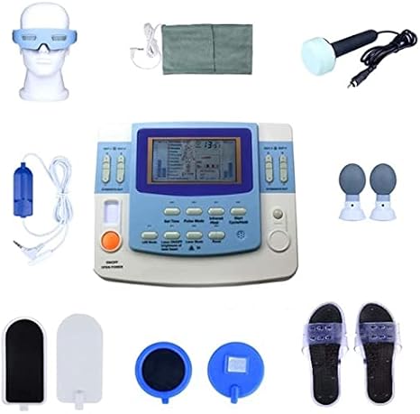 Physiotherapy Therapy Machine - Ultrasound Tens EMS Laser Device for Meridians and Muscles - 9 Channels Body Massager - Low Frequency Massage Therapy