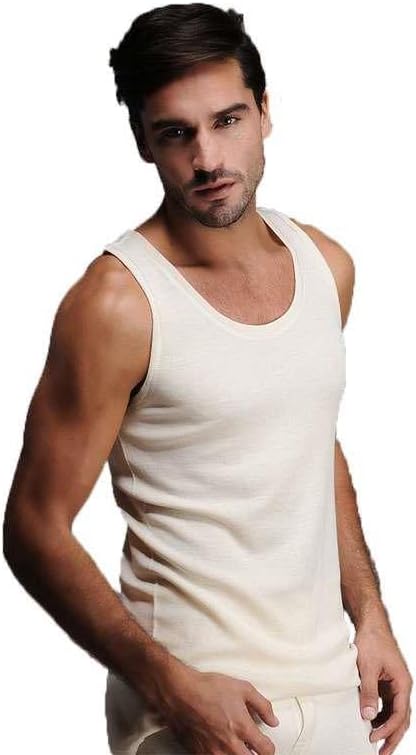 Hasyün Erkek İnterlok Yün Atlet Kolsuz Bisiklet Yaka Woolmark Sertifikalı Ekoteks Belgeli