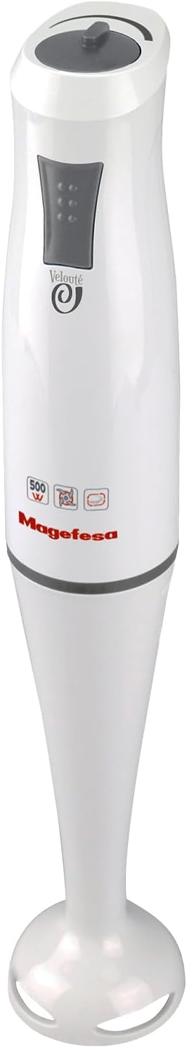 Magefesa Velouté – Hand Blender 500 W + Measuring Cup 700 ml, Stainless Steel Blades, Quiet, Removable, Ergonomic Handle, Adjustable