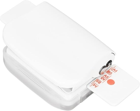 Binding Machine 6 Holes 5 Sheets Mini Binding Machines with Ruler Quick Positioning Mini Binding Machines Portable Bookbinding Machines for Home Office (White)