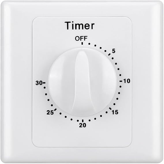 Timer Switch Mechanical And Electronic Countdown Control Panel AC 100-240V 15A For Water Pumps Heaters Fans Rice Cookers Fish Tanks Routers Chargers Adjustable Timing(30 minutes)