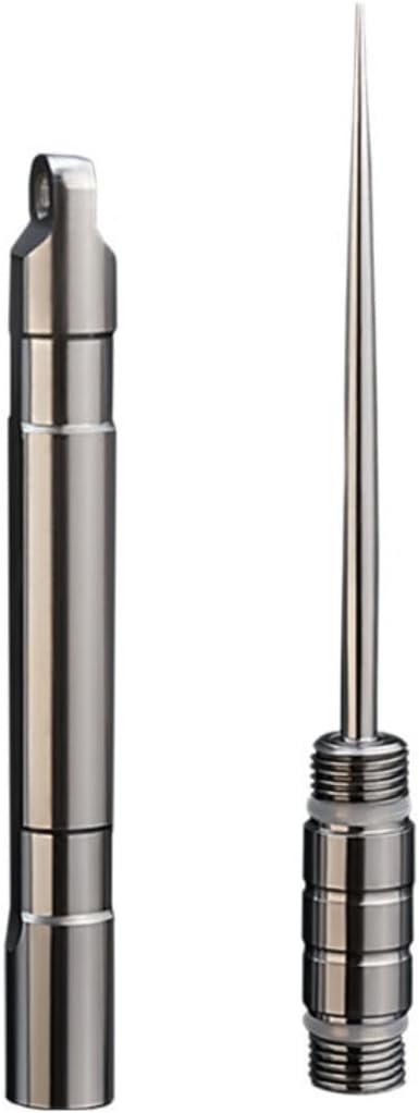 Generic Titanium Alloy Toothpick EDC Reusable Portable Metal Travel Toothpick in Gift Box (LA022), Silvery