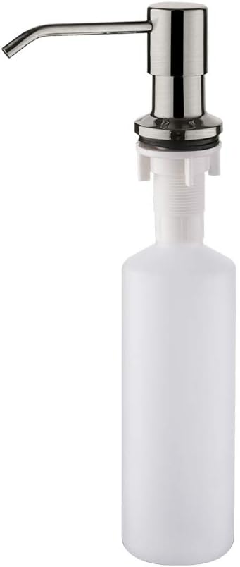 Ibergrif Kitchen Soap Dispenser, Sink Detergent Dispenser, Top Fill, 500ml, Brushed, M34027A