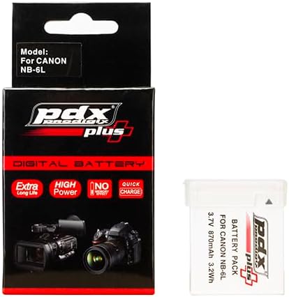 Pdx Canon NB6L Batarya Pil 870mAh D20,N,S95,SD4000 IS,SD770,SD980 IS,SX260 HS,SX280 HS,SX500 IS,S120