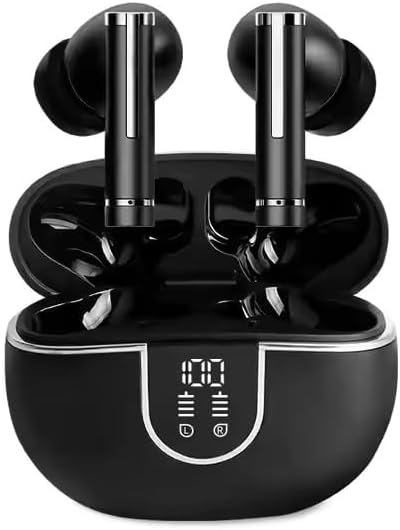 Kablosuz Kulaklıklar: Gürültü Engelleme, Mikrofon ve Hi-Fi Sese Sahip BX35 Bluetooth Kulaklıklar - 60H Oynatma LED Güç Ekranı - Apple, Android ve Daha Fazlası ile Uyumlu