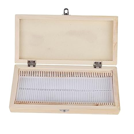 Microscope Slide Storage Box, Wooden Microslide Box, Holds 50 Place Prepared Microscope Slide Set Case