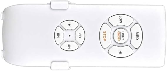 PC Material Ceiling Fan Remote Control White Compact
