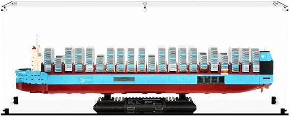 Display Case Compatible with LEGO 40955 Maersk Dual-Fuel Container Vessel - Display Case, (Clear Back Panel)
