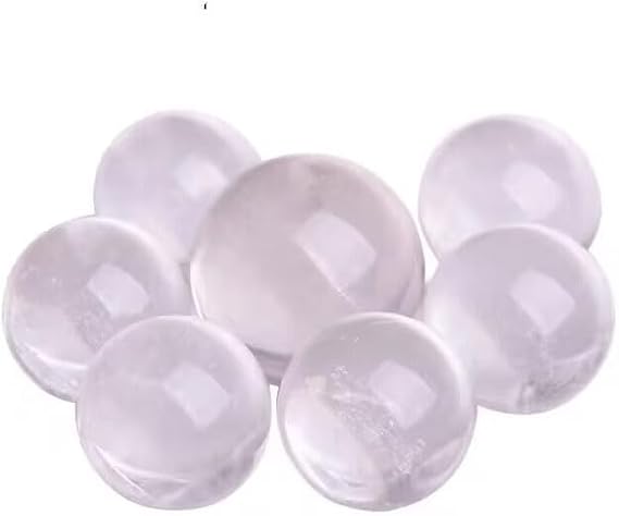 Natural Clear Quartz Healing Sphere Balls Gemstones Small Size of 20 for Healing, Reiki, Home Office Decoration, Jewelry Making (Clear Quartz, 0.47"-0.62")