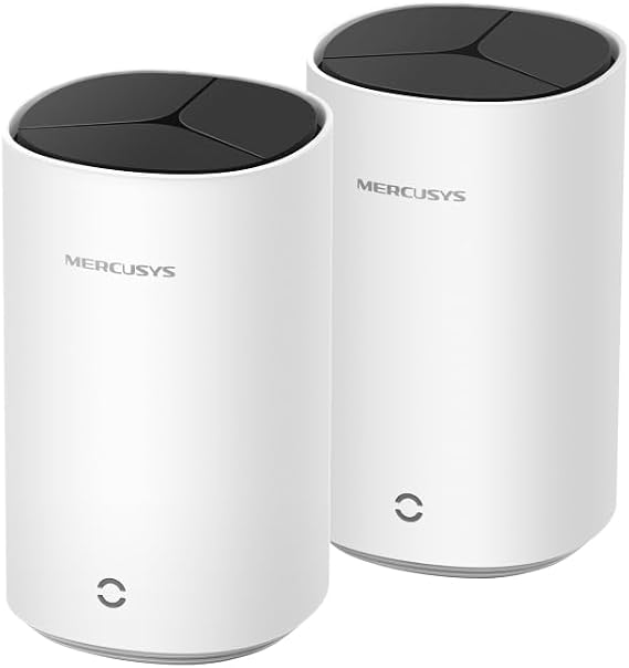 Mercusys Halo E85X (2-Pack) | AX3000 Wi-Fi 6 Mesh Sistemi | 3000 Mbps | Fiber Uyumlu | Çift Bant | 3 Adet Gigabit Port | Çoklu Cihaz Desteği | WPA3 Güvenlik | Mobil Uygulama ile Kolay Kurulum