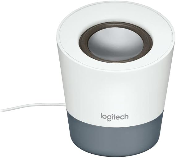 Logitech Multimedia Speaker Z50 for Smartphone, Tablet and Laptop – Grey, 4.2" x 3.9" x 3.9"