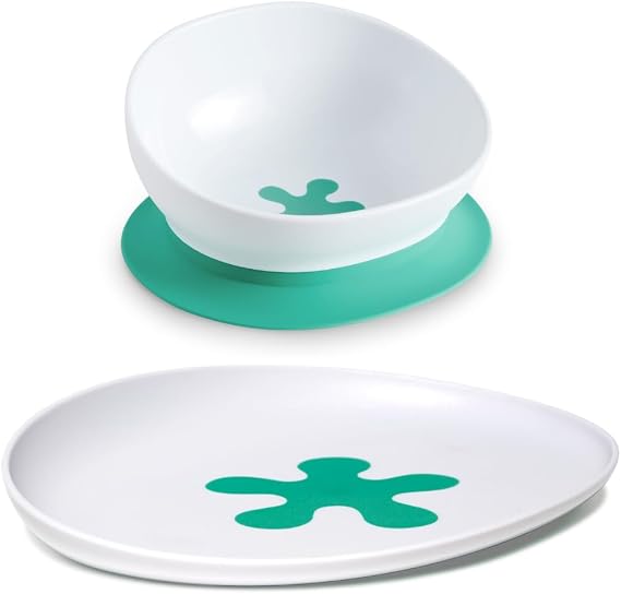 Bowl & Plate Bundle. The doddl 2-in-1 Baby and Toddler Bowl with Suction and doddl Toddler Plate - for Baby led weaning Non-Slip Base, Self-Feeding Essentials, Dishwasher-Safe