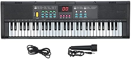 61 Keys Keyboard Piano Portable Electronic Keyboard Musical Instrument for Beginners Kids Black