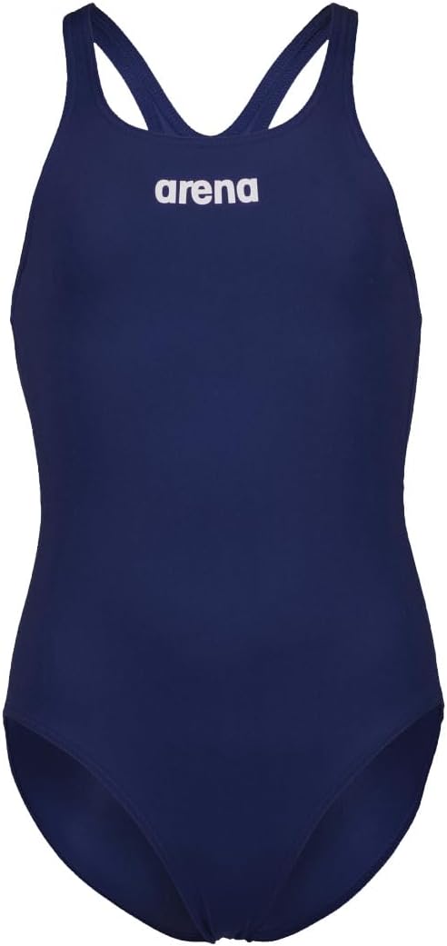 arena Solid Swim Pro Team Girls' One-piece Swimsuit, Quick-drying, Sports Swimsuit in arena MaxLife ECO-FABRIC with Chlorine Resistance and UPF 50+ UV Protection