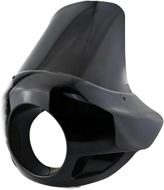 Windshield Deflector Gloss Black Motorcycle Headlight Fairing 5 3/4" Headlamp Windshield Cover For Sportster For Iron For Dyna FX XL 883 1200